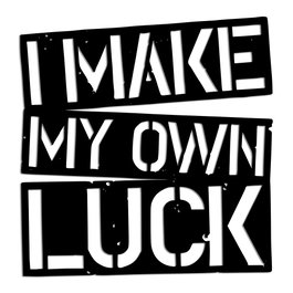 Wallity Escultura de pared I Make My Own Luck en Negro